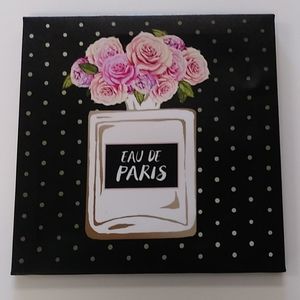 French EAU De PARIS polka dot picture frame